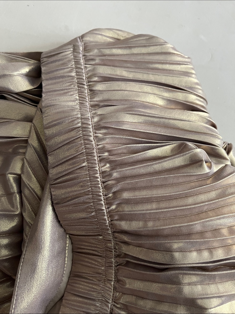 Ever New Metallic Pleated Midi Skirt in Gold - Picture 6 of 10